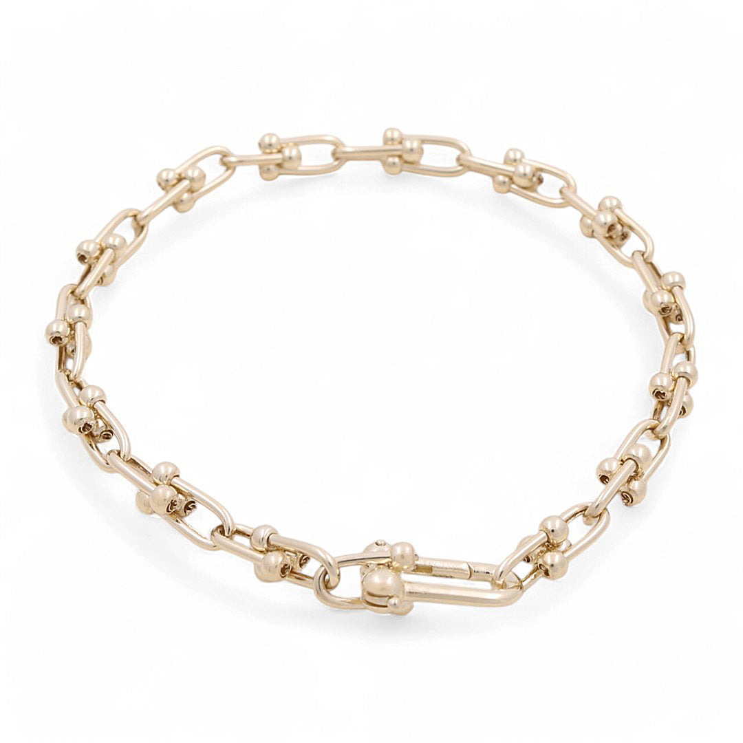 10K Yellow Gold Women's Fashion TT Bracelet / Size: 7" / Weight: 5 GR / DPWB0TT