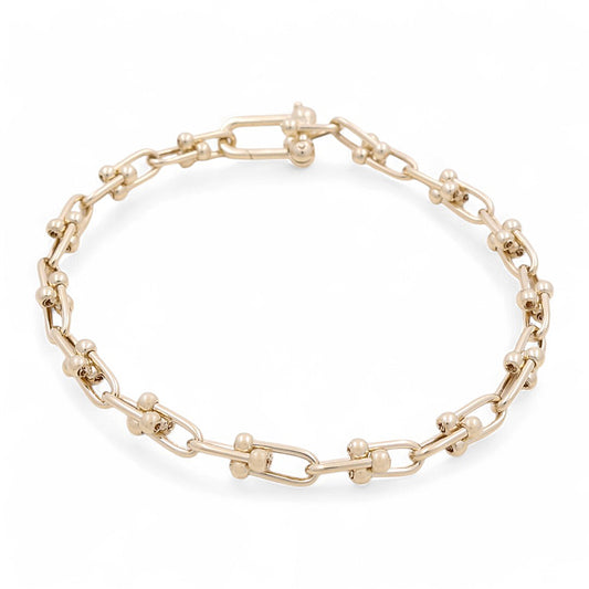 10K Yellow Gold Women's Fashion TT Bracelet / Size: 7" / Weight: 5 GR / DPWB0TT