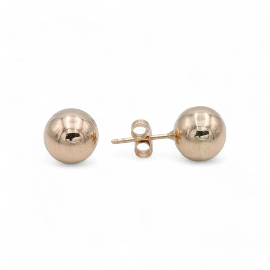 14K Yellow Gold Ball Earring Stud / Size: 47mm / Weight: 3.5 GR