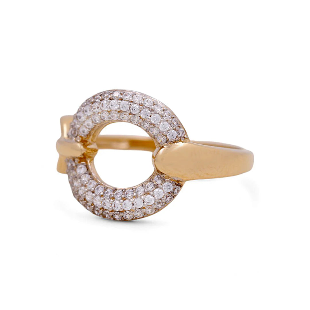 14K Yellow Gold Fashion Woman’s Ring / Stone: CZ / Size: 7 / Weight: 2.4 GR / KEEWR4FS-6