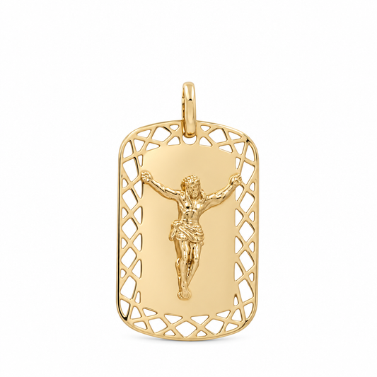 Dije de Jesús de oro amarillo 14K / Peso: 2.2 GR / ISPD4CR