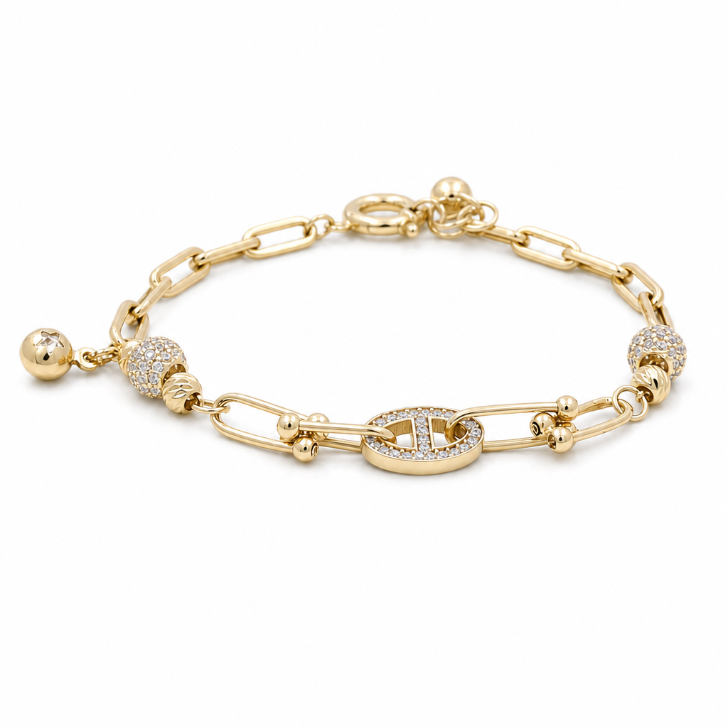 14K Fancy TT Link Bracelet / Customer product