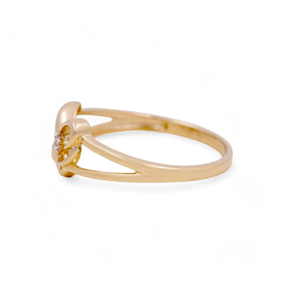 14K Yellow Gold Woman’s Butterfly Ring / Stone: CZ / Size: 6.5 / Weight: 1.7 GR / IEEWR4BF-2