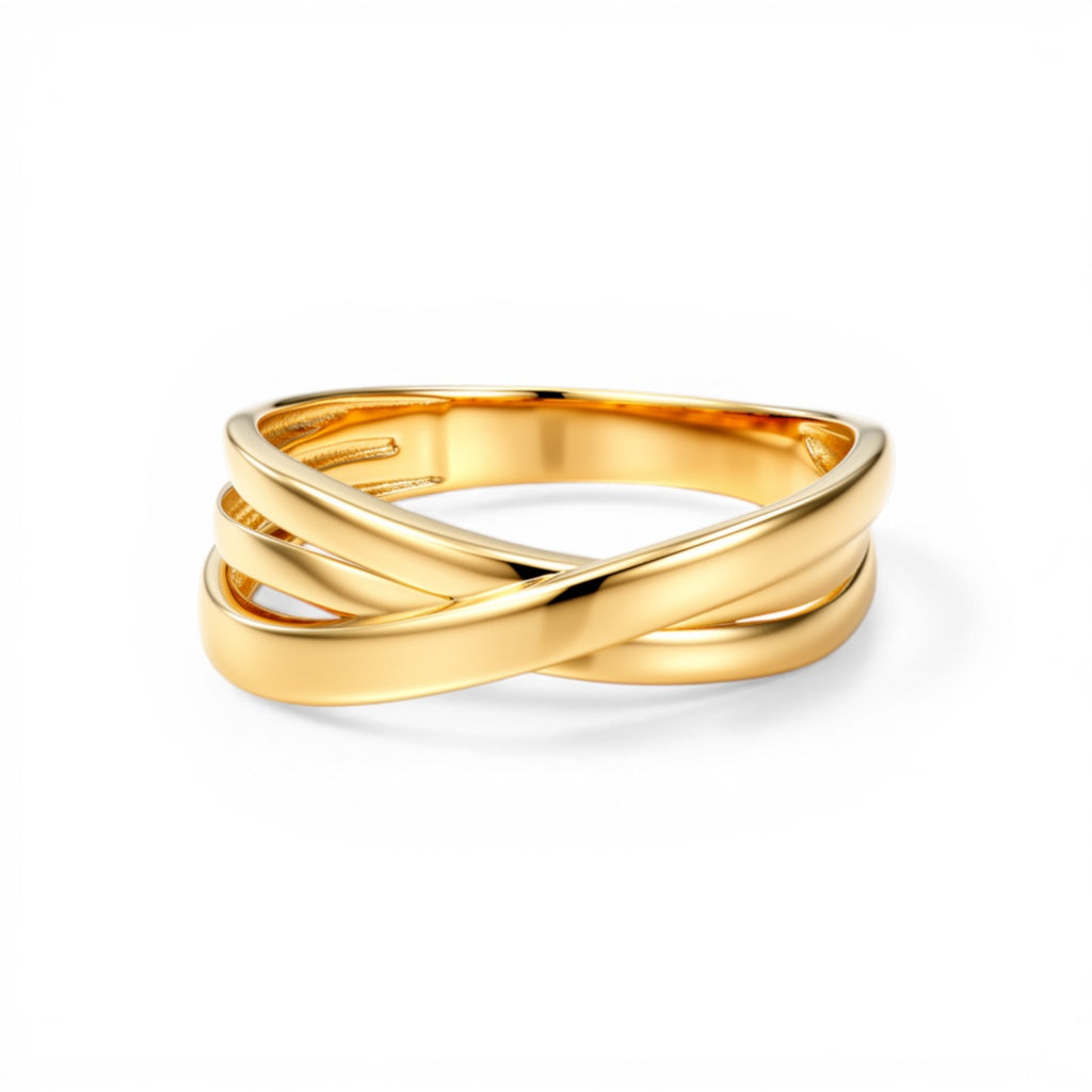10K Yellow Gold Fashion Women's Ring with Cz / Size: 6 / Weight: 2.1 GR / DQWR0FS-67