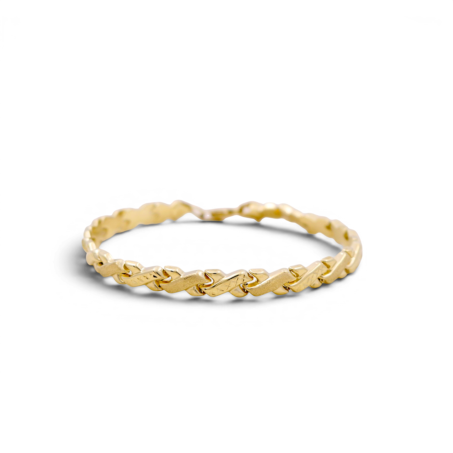 10K Yellow Gold Fashion Women's Bracelet / Size: 7" / Weight: 4.8 GR
