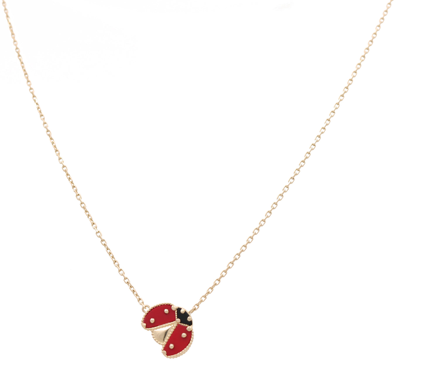 14K Yellow Gold Ladybug Necklace / Size: 18” / Weight: 6.7 GR / CONK4LB
