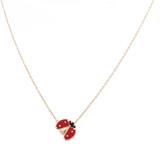 14K Yellow Gold Ladybug Necklace / Size: 18” / Weight: 6.7 GR / CONK4LB