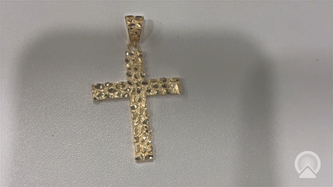 14K Yellow Gold Cross Pendant / Weight: 4.7gr / DQPD4CRSS-16