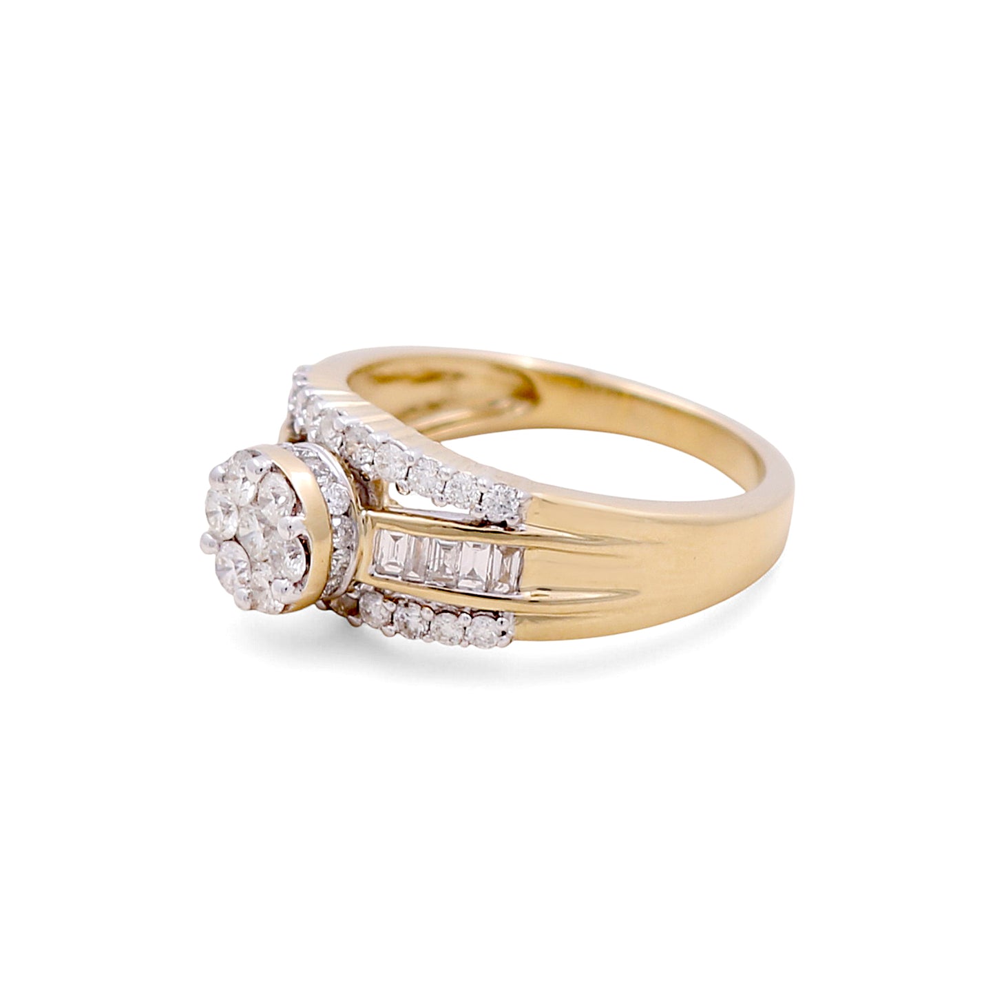 10K Yellow Gold Diamond Women's Engagement Ring / Stone: 1.00CT / Size: 7 / 78495Y