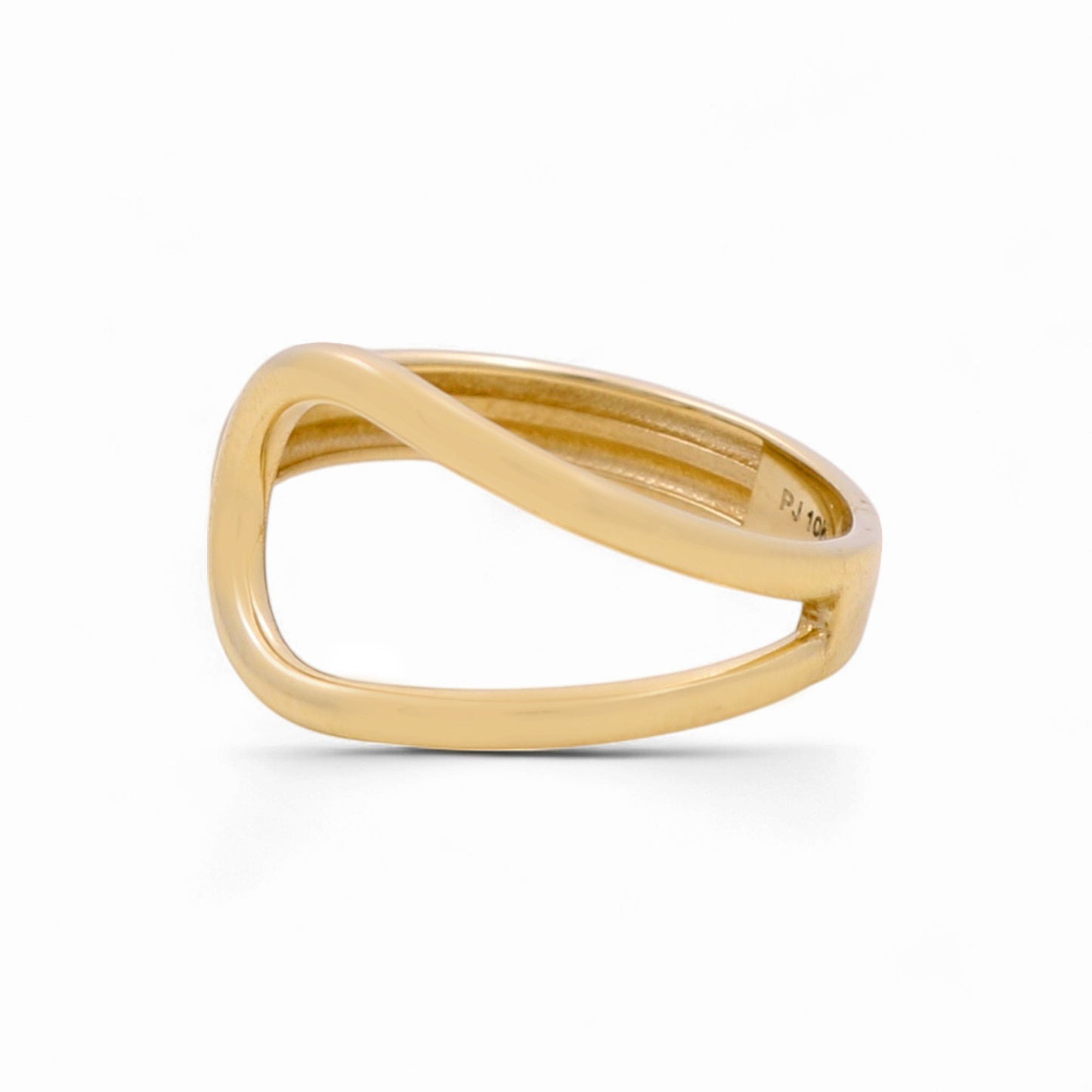 10K Yellow Gold Fashion Women's Ring / Size: 8 / Weight: 1.7 GR / DQWR0FS-23