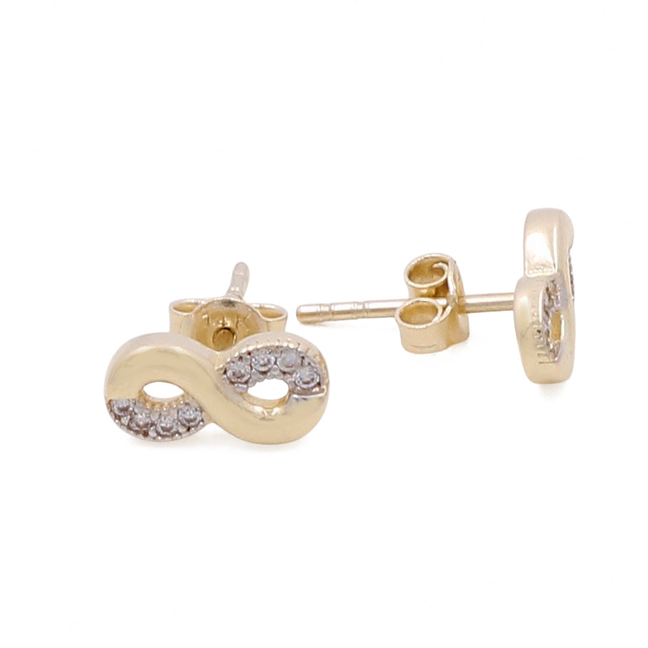 14K Yellow Gold Infinity Stud Earrings / COES4IF