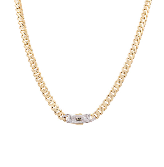 14K Yellow Gold Monaco Chain / Stone: Cz / Size: 8mm 24" / Weight: 28.2gr / 301-11080-8mm.24"