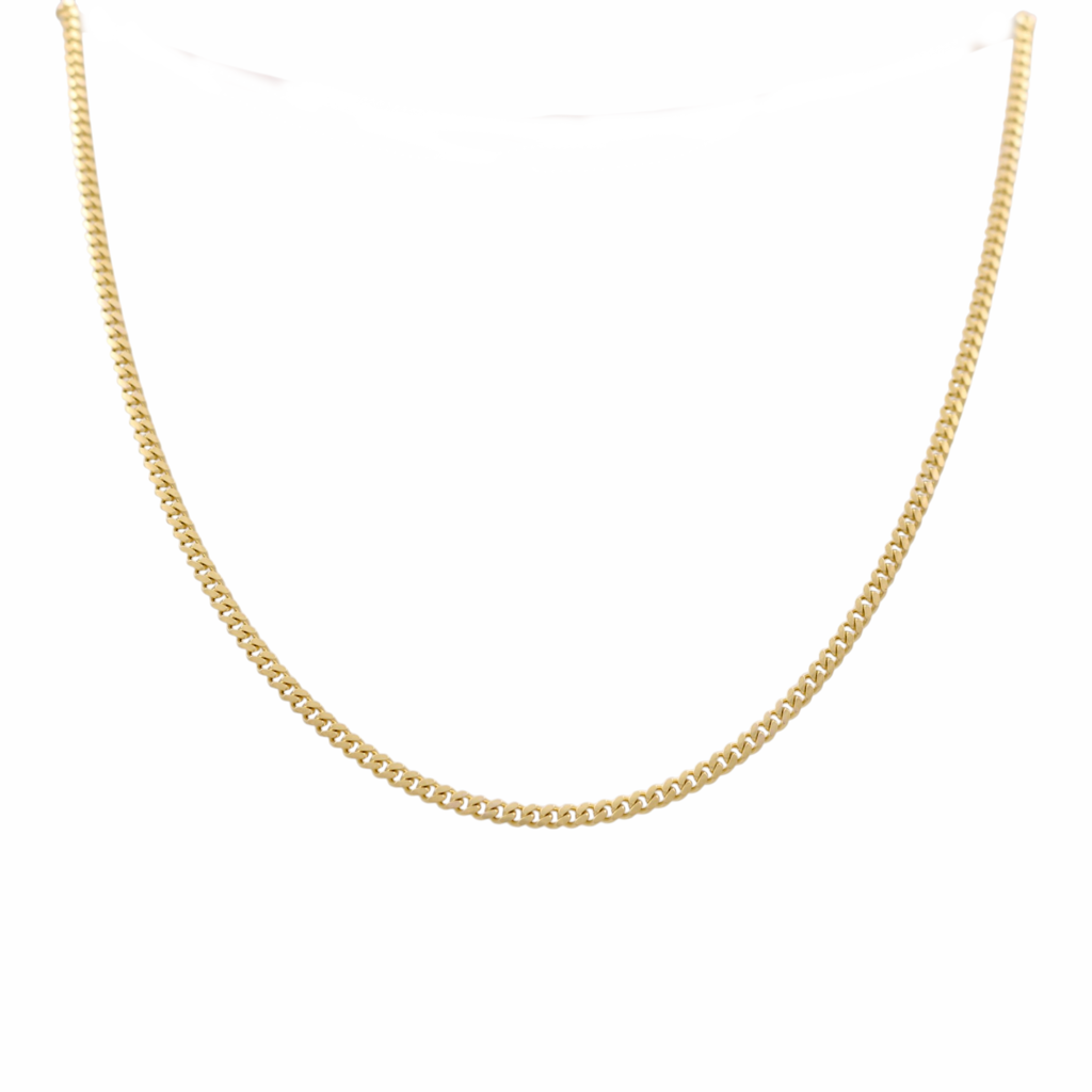 10K Yellow Gold Solid Cuban Link Chain / Size: 2mm-20'' / Weight: 8.3gr / SCCACH0CL2-20