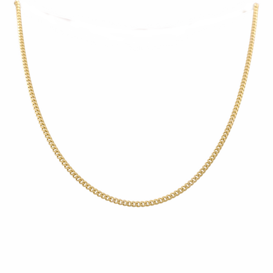 10K  Yellow Gold Solid Cuban Link Chain / Size: 3mm-22'' / Weight: 13.1gr / SCCACH0CL3-22