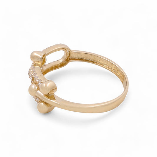 14K Yellow Gold Women's Fashion Ring / CZ / Size: 6.5 / Weight: 1.7 GR / COWR4TF