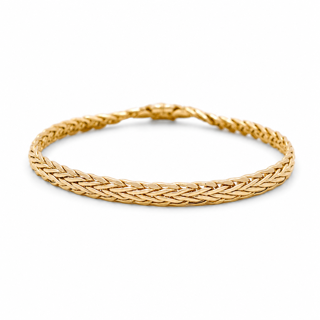 14K Yellow Gold Fancy Link Women's Bracelet / Size: 7.5" / Weight: 5.2 GR