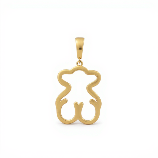 10K Yellow Gold Bear Pendant / Weight: 1.6 GR
