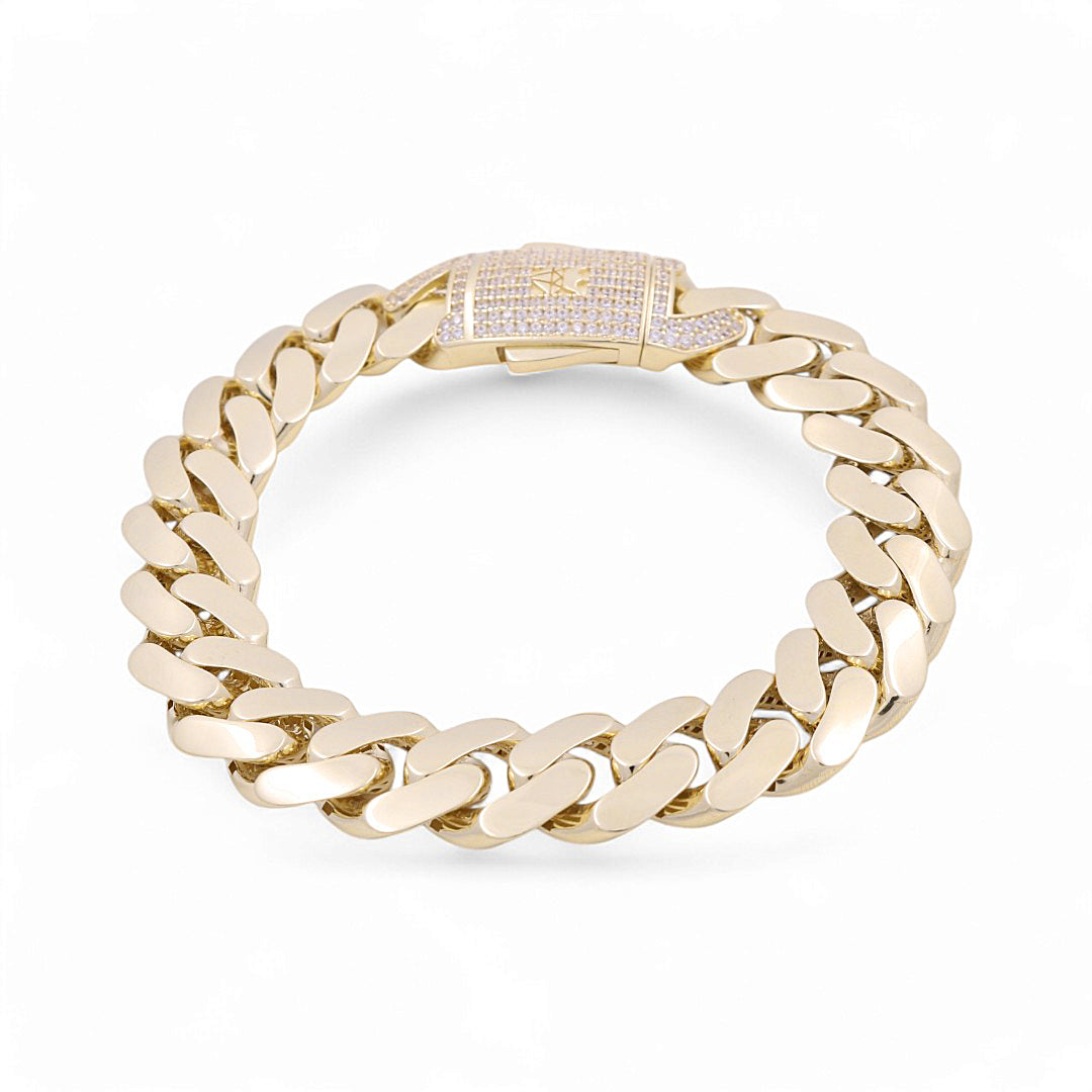 10K Yellow Gold Monaco Bracelet / Stone: CZ / Weight: 20.3 GR / Size: 13mm 8.5" / COMB0MON13-8.5"