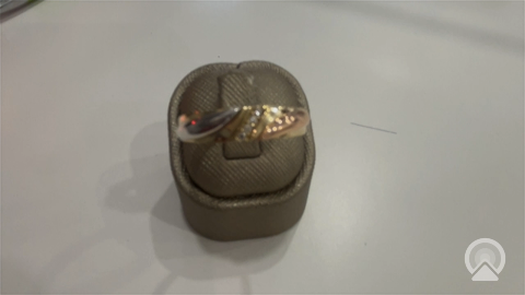 14K Yellow, White and Rose Gold Men's Wedding Band / Size:10 / Stone:Cz / Weight: 3.9GR / KEEMWB3T4BS-4