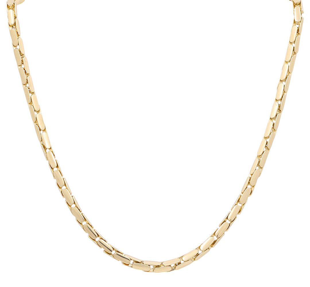 Cadena italiana de eslabones de lujo macizos en oro amarillo de 14 quilates / Tamaño: 26” / Peso: 45 GR / 624.20436-26