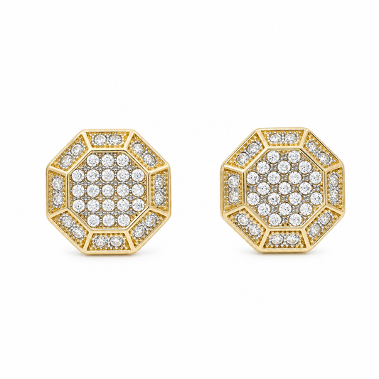 14K Yellow Gold Fashion Stud Earring / Weight: 2.4 GR / DOES4FS-2