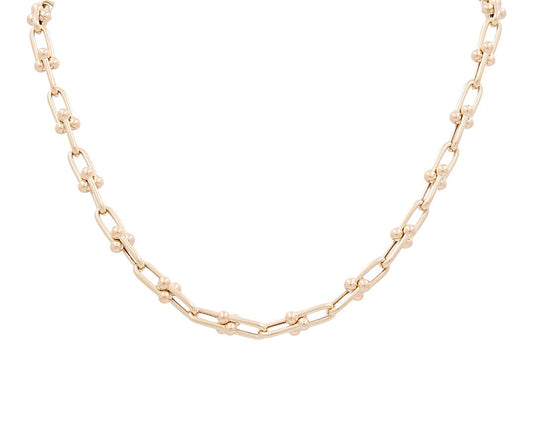 14K Yellow Gold Woman's Fashion TT Necklace / Size: 18" / Weight: 24.2 GR / 711-10090