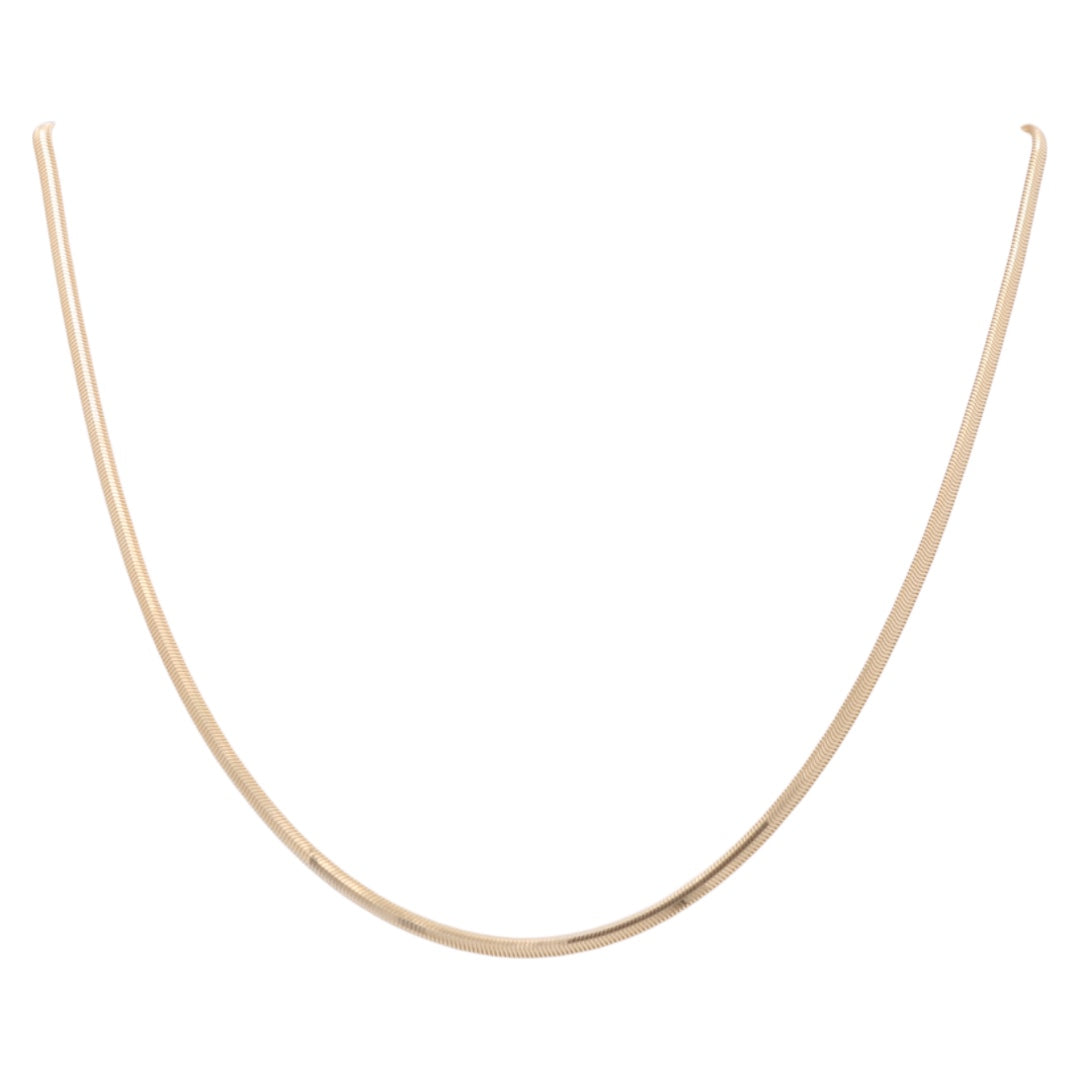 14K Yellow Gold Snake Link Chain / Size: 18" 2.8mm / Weight: 8.8gr / LCL4SK2.8-18