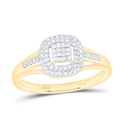10K Yellow Gold Diamond Ring / Size: 7 / Weight: / 204027