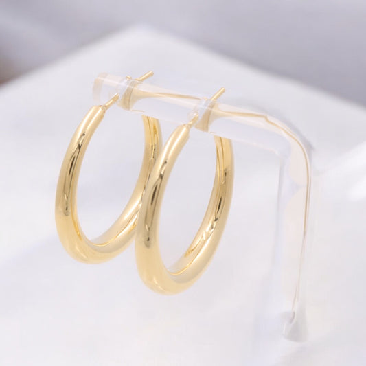 14K Yellow Gold Women’s Hoop Earrings / Size 23mm / ISEH4PL