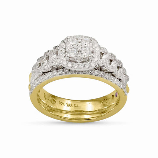 10K Yellow Gold Woman's Diamond Bridal Set / Stone: 0.75CT / Size: 6.5 / 296735Y