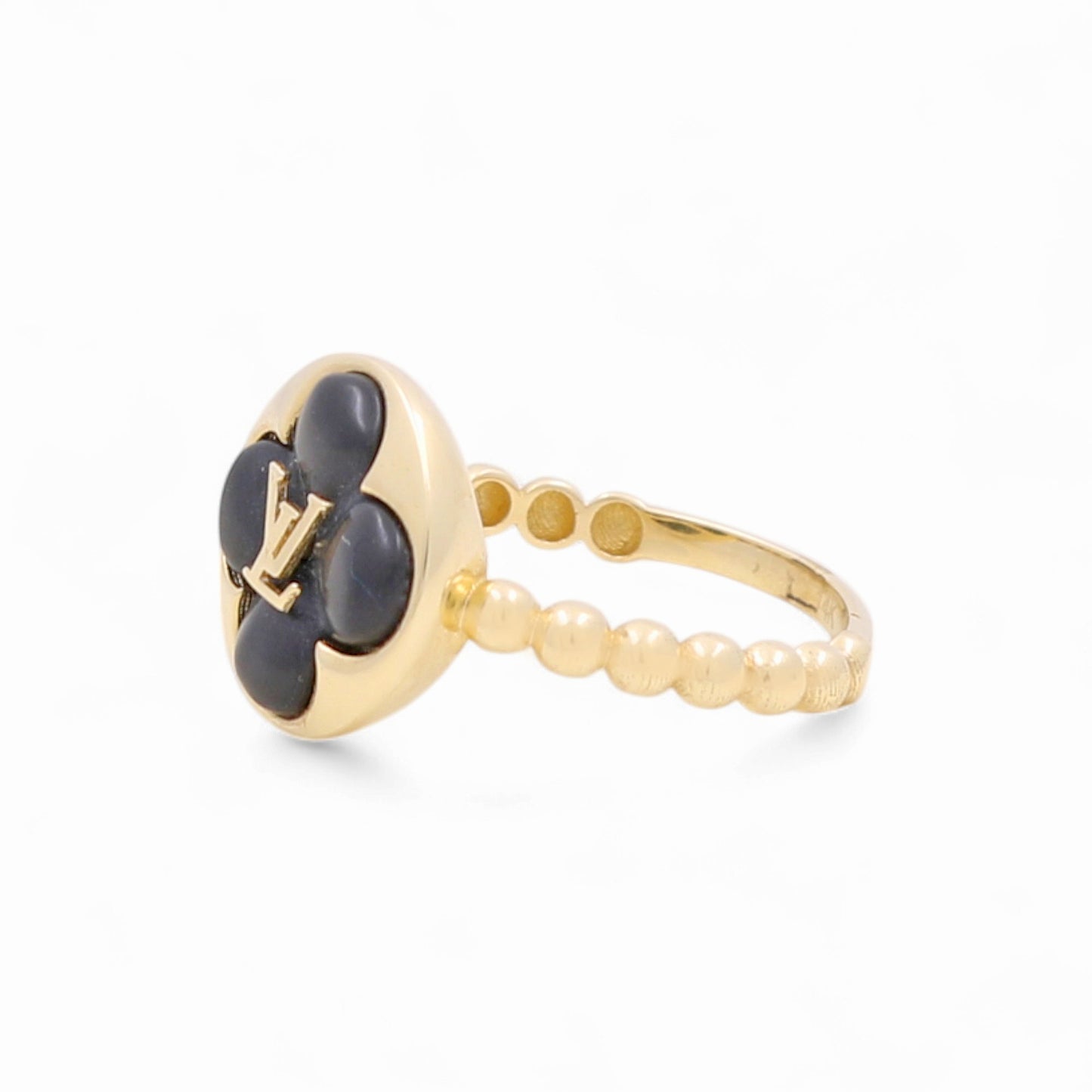 14k Black Flower Women Ring / Weight 2.2 GR / COWR4FL-1