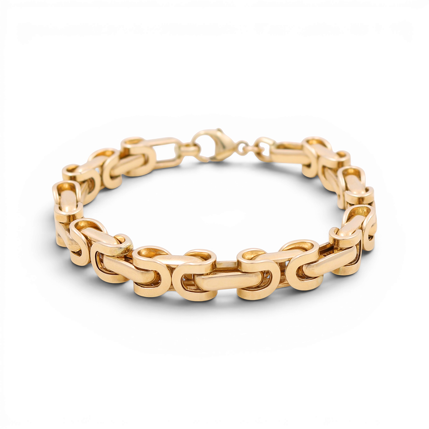 14K Yellow Gold Fashion Men's Bracelet / Size: 9mm 9" / Weight: 24.8 GR