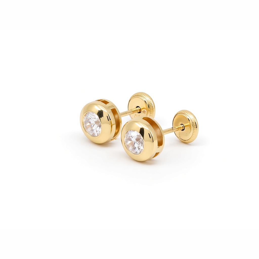 14K Yellow Gold Fashion Stud Earrings / 6-196801PS4