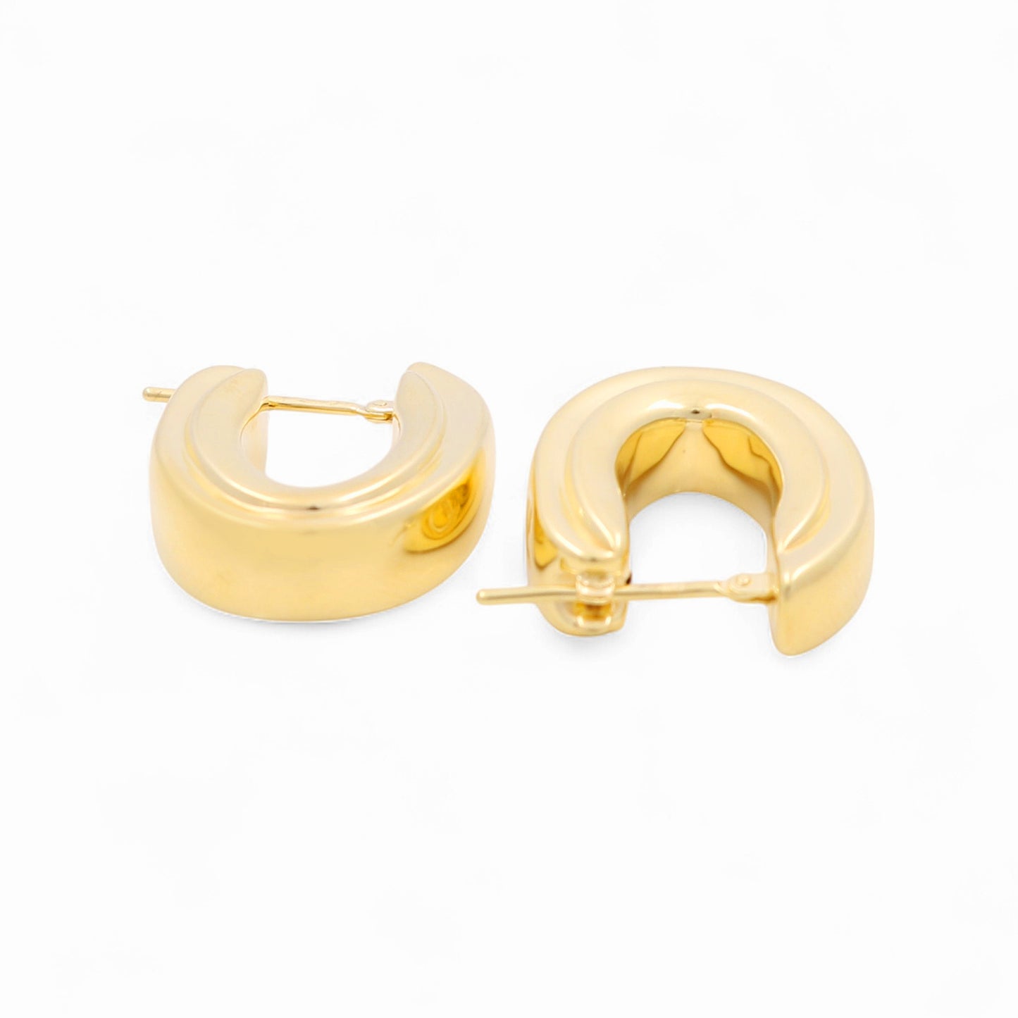 14K Yellow Gold Fancy Hoops Earrings / Weight: 4.9 GR / 461-00512