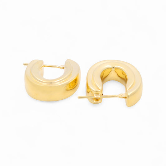 14K Yellow Gold Fancy Hoops Earrings / Weight: 4.9 GR / 461-00512
