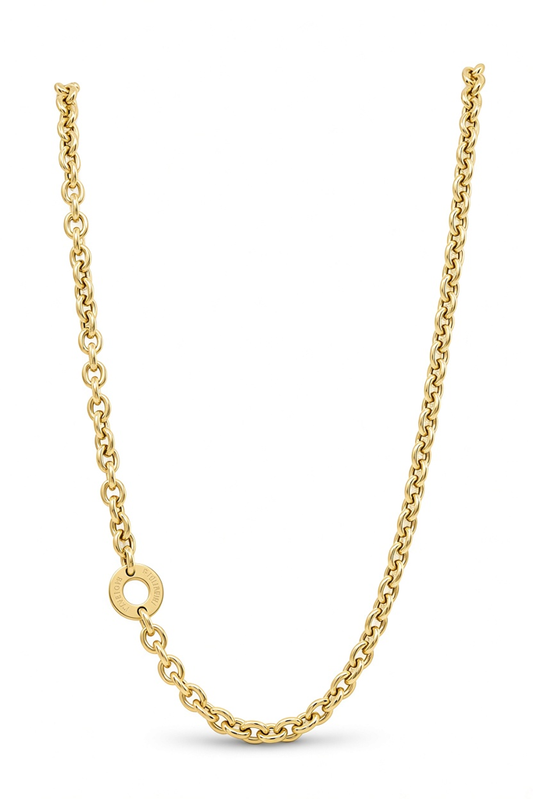 10K Yellow Gold Semisolid Italian Fancy Necklace / Size: 17" / Weight: 10.2 GR / 160MRI373NE
