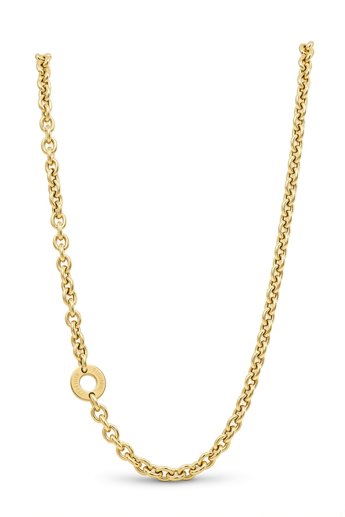 10K Yellow Gold Semisolid Italian Fancy Necklace / Size: 17" / Weight: 10 GR / 160MRI373NE