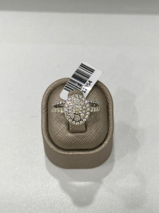 10K White Gold Women’s Diamond Bridal Set Ring / Carat: 1.0Ct 0.20Ctw / Size 6.5