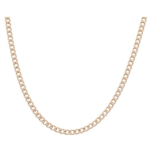 10K Yellow Gold Semisolid Cuban Link Chain / Size: 4mm 18" Weight: 8 GR / CCSCH0CL4-18