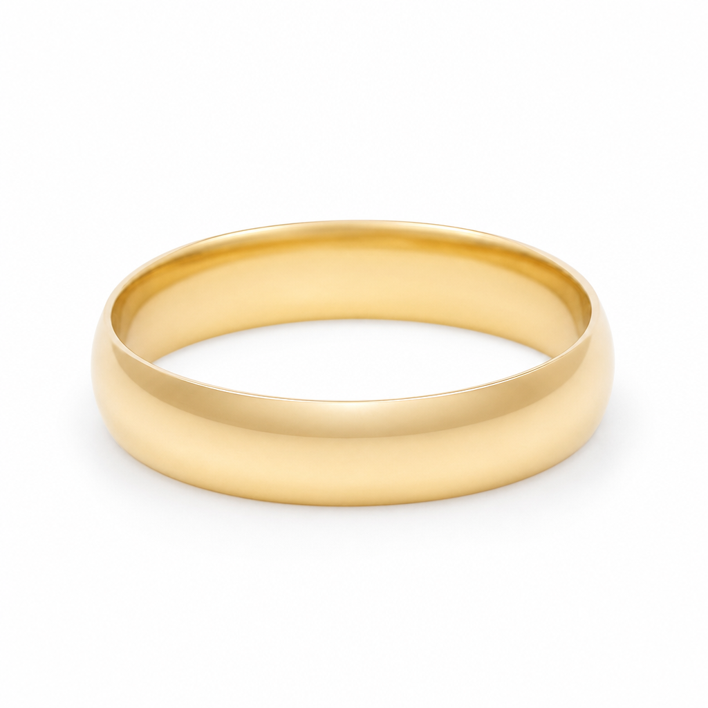 14K Yellow Gold Men's Wedding Band / Size: 9.5 / 6MM / Weight: 4.6 GR / WBEEMWB4PL