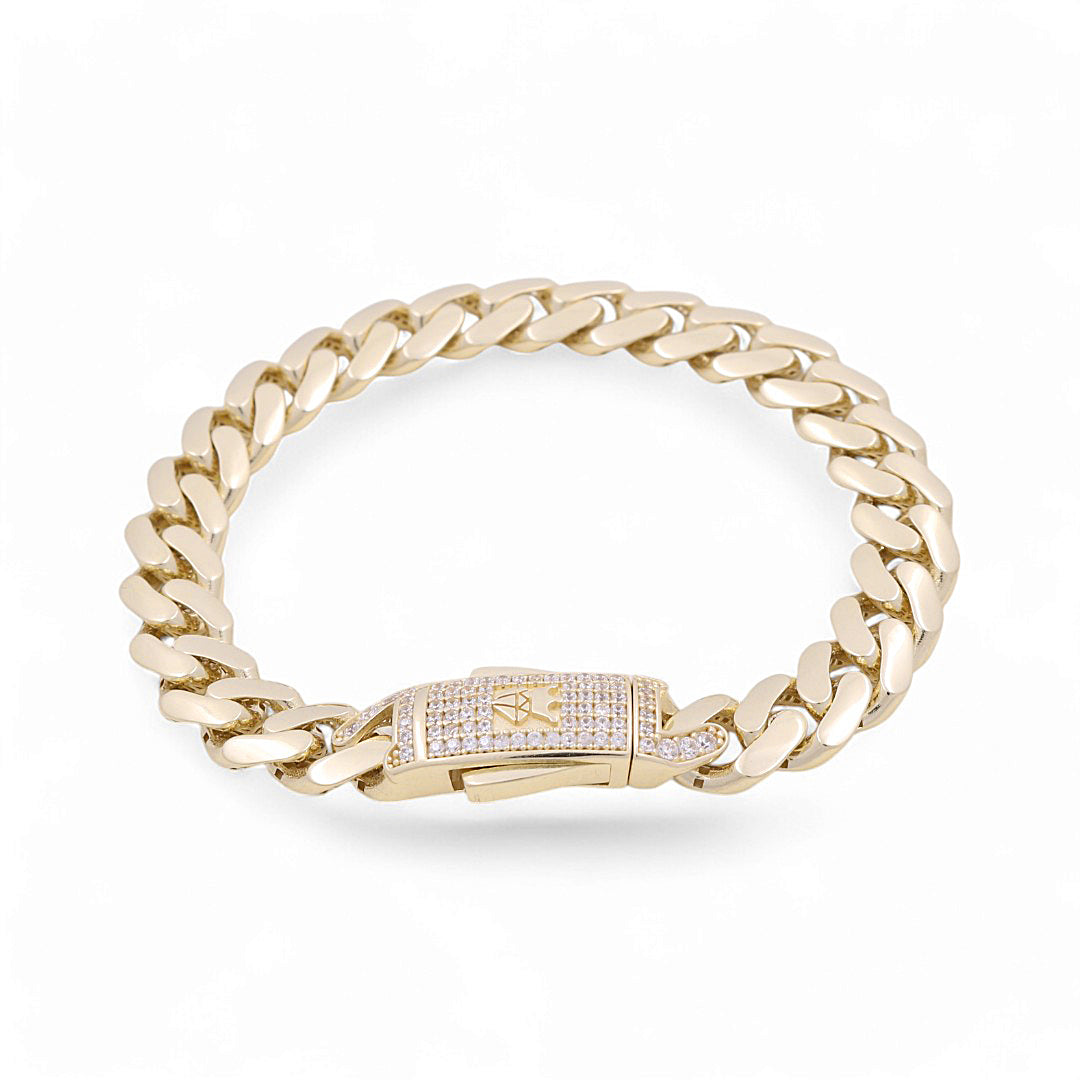 10K Yellow Gold Monaco Bracelets / 10K C / Cz / Size 9mm 7.5" / Weight 13.2 GR /  COWB0MON9-7.5"