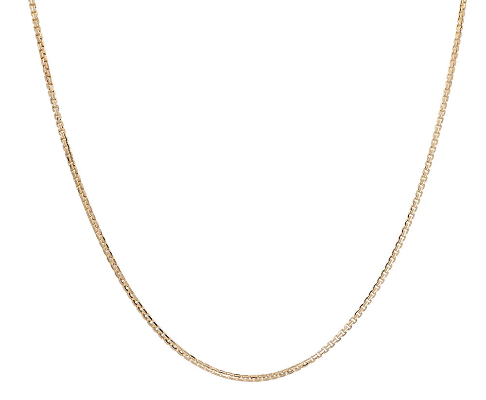 14K Yellow Gold Box Light Chain / Size 1.7mm 20” / Weight: 9.3 GR