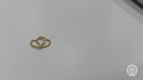 10K Yellow Gold Fasion Women's Hoops Earring with Hearth Design / Size: 1.5mmx13mm / Weight: 0.7gr / DQEH0HR1.5X13