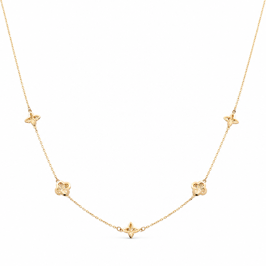 14K Yellow Gold Fashion Women's Necklace / Size :18" / Weight: 2.6 GR / 401-02179
