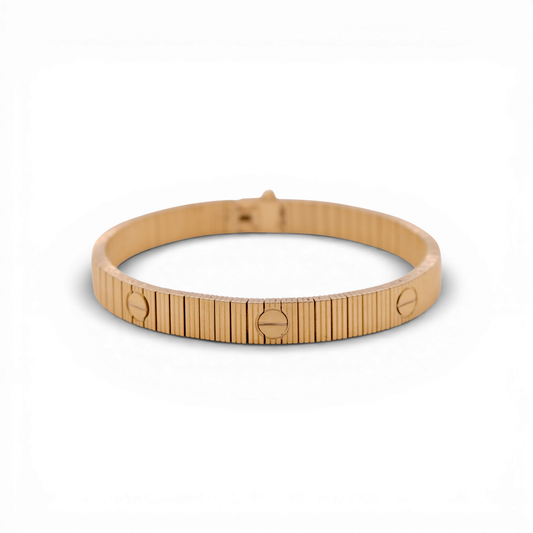 14K Yellow Gold Semisolid Flexible CT Bangle Bracelet / Weight: 19.8 GR / DQBB4CT