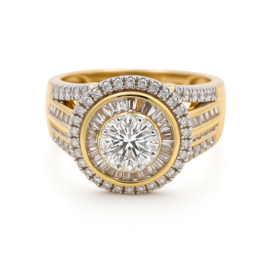 10K Yellow Gold Diamond Women's Engagement Ring / Stone: 1.00CT / Size: 7 / 328996Y