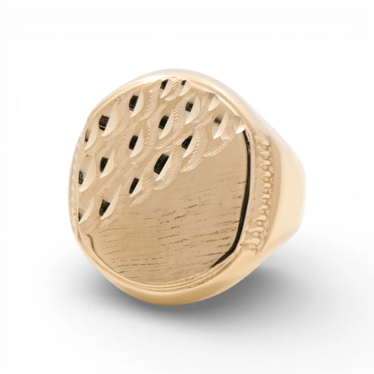 10K Yellow Gold RD Fashion Men’s Ring / Size 10.5 / Weight: 4.7 GR