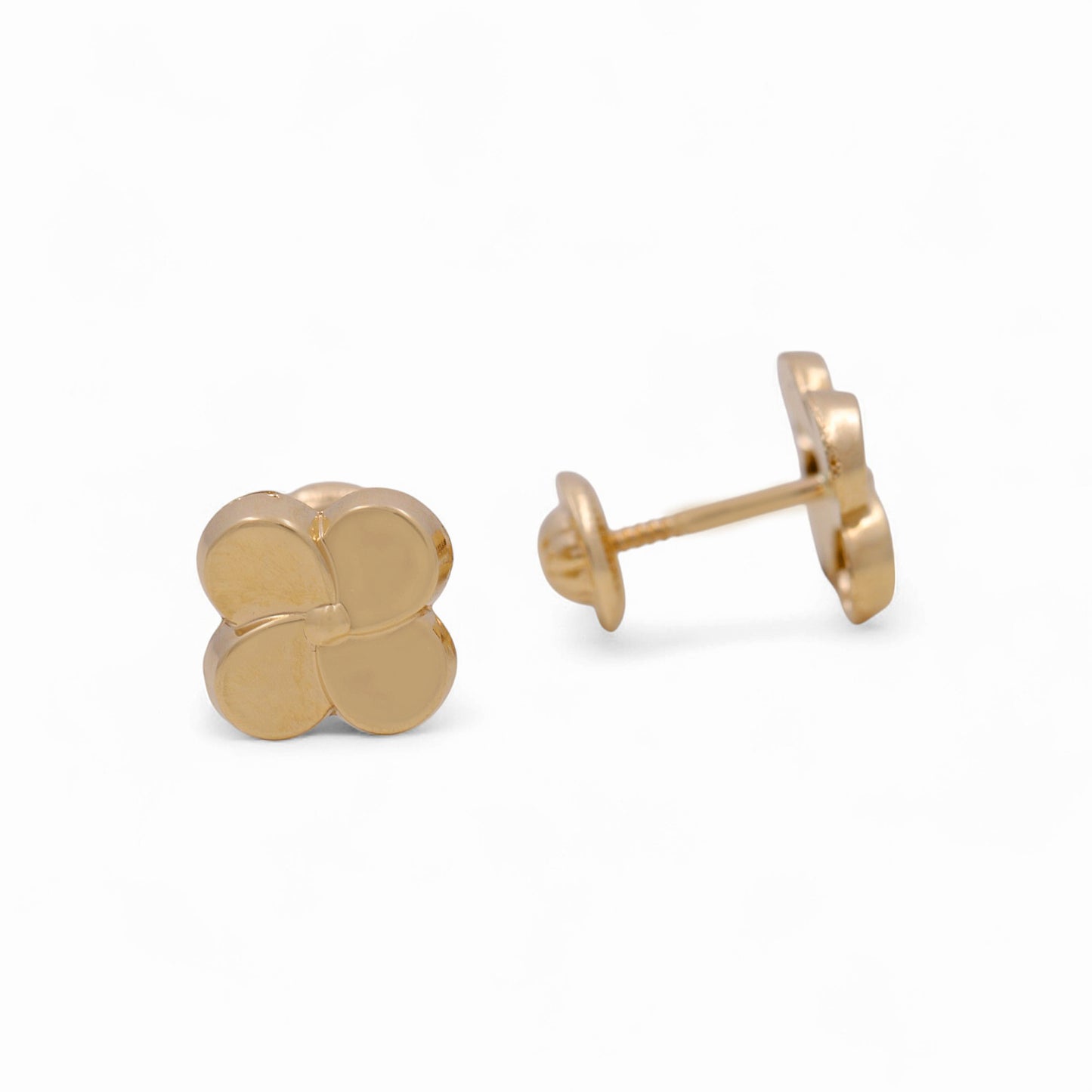 14k Yellow Gold Flower Stud Earrings / 6-246001PF