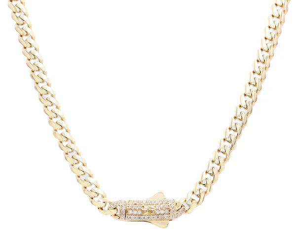COCH4MON7-22 14k C Cz Size 7mm 22" Weight 29.4gr MONACO