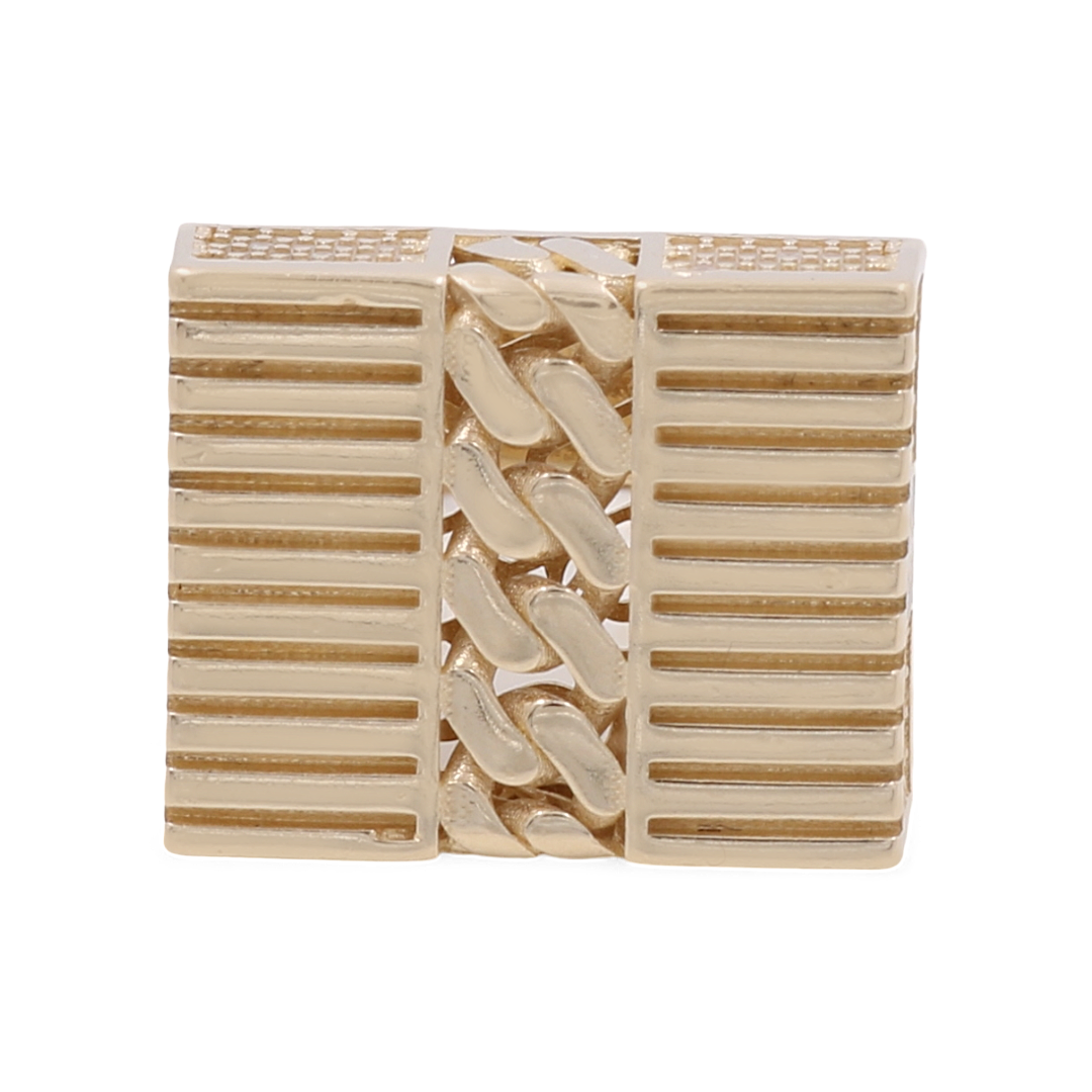 14K Yellow Gold Men’s Fashion Ring / CZ / Size 8 / Weight: 9.3 GR / COMR4MON-6